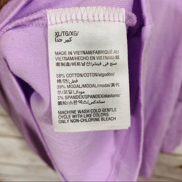 Maison Jules Lavender Long Sleeve Tee size XL - Picture 4 of 5